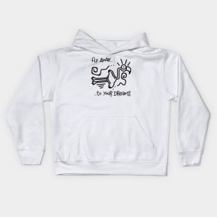 Doodle flamingo Kids Hoodie